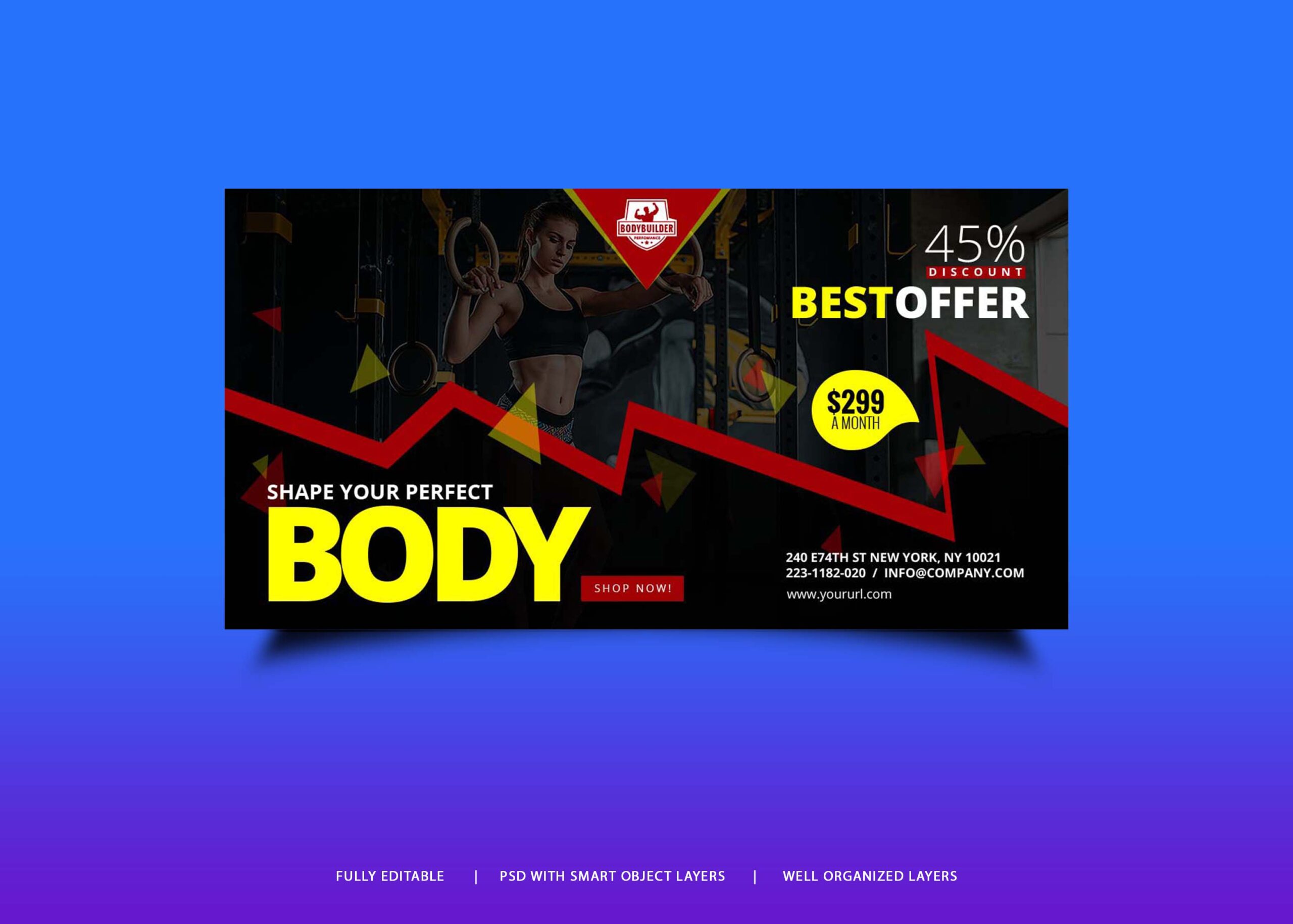 Free Home Gym Banner Design