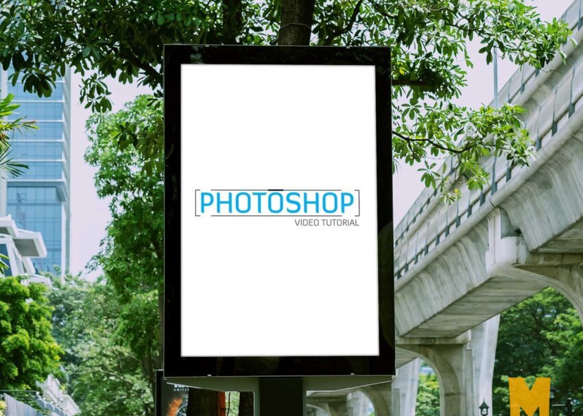 Road Side Poster Mockup For Advertisement