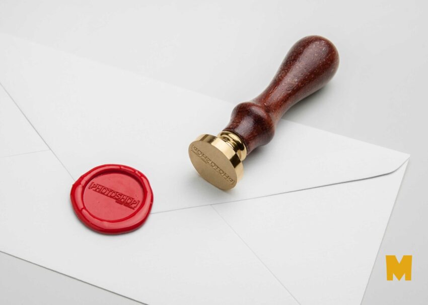 Wax Seal Stamp PSD MockUp scaled