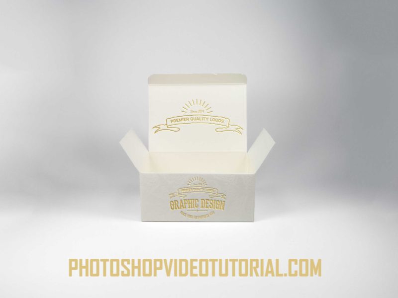 Download Premium Gold Box Label Mockup