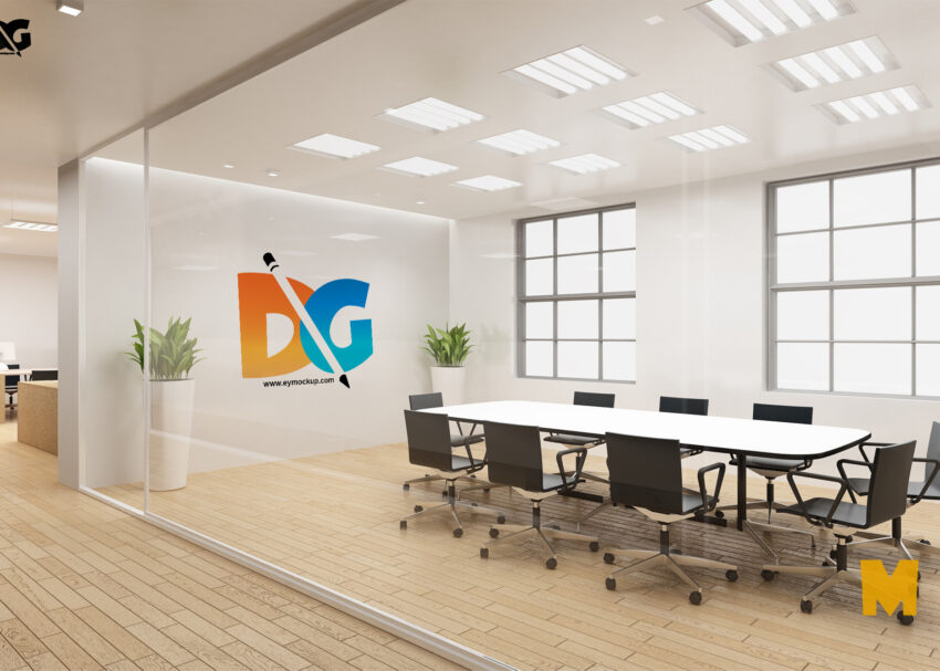 Free Board Meeting Logo Mockup Room Logo Mockup