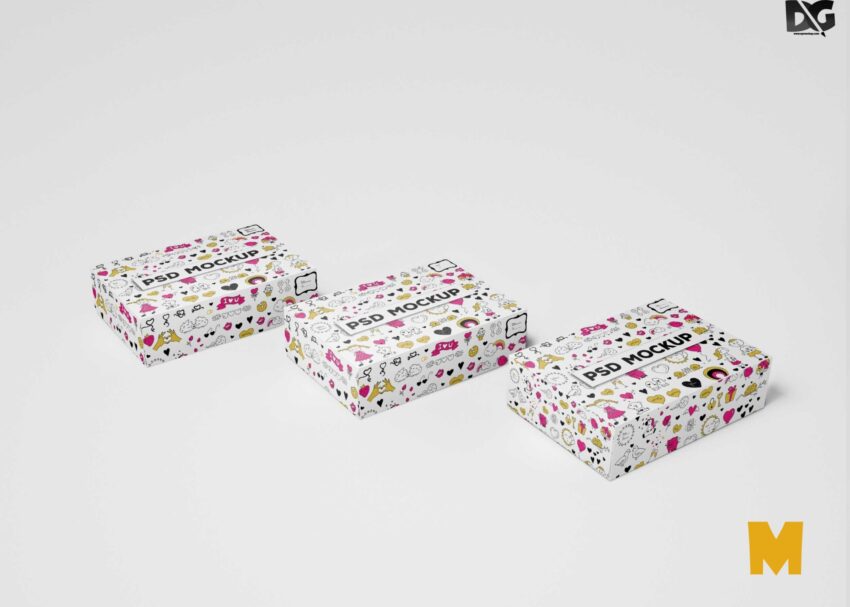 Downloadable Plain Boxes Design Mockup Boxes Design Mockup