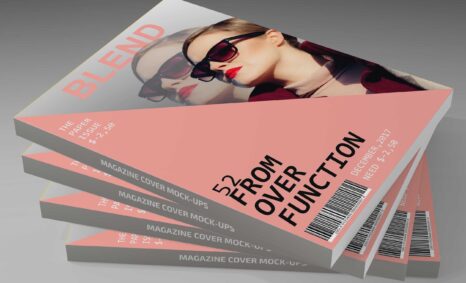 Free PSD Fashionista Magazine Design Mockup
