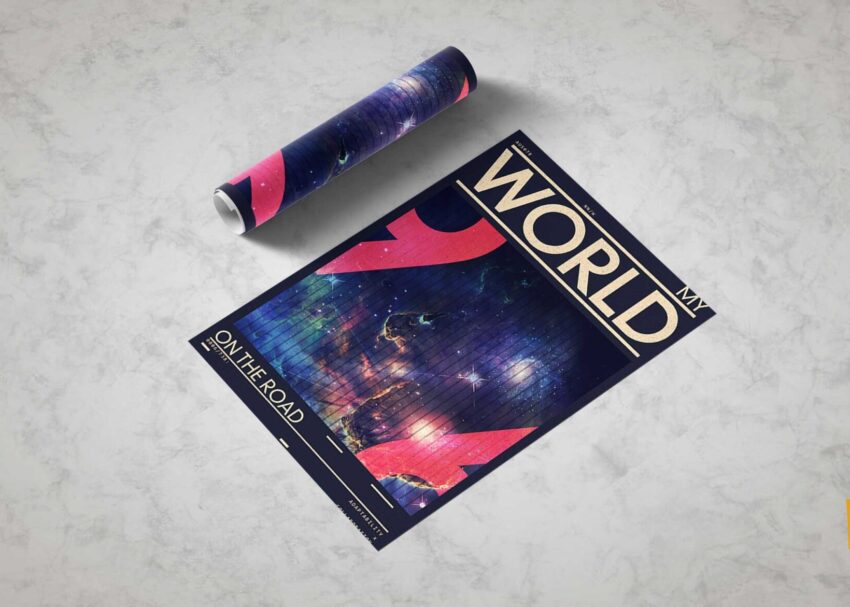 Free Poster PSD Label Design Download Mockup PSD Label Design