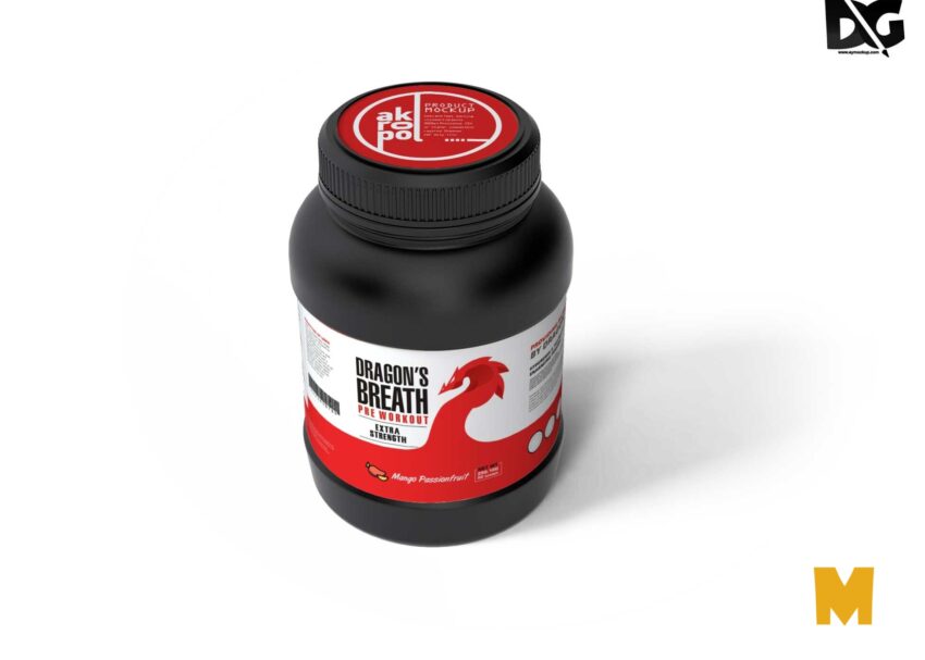 Whey Protein Bottle Mockup Download Bottle Label Mockup