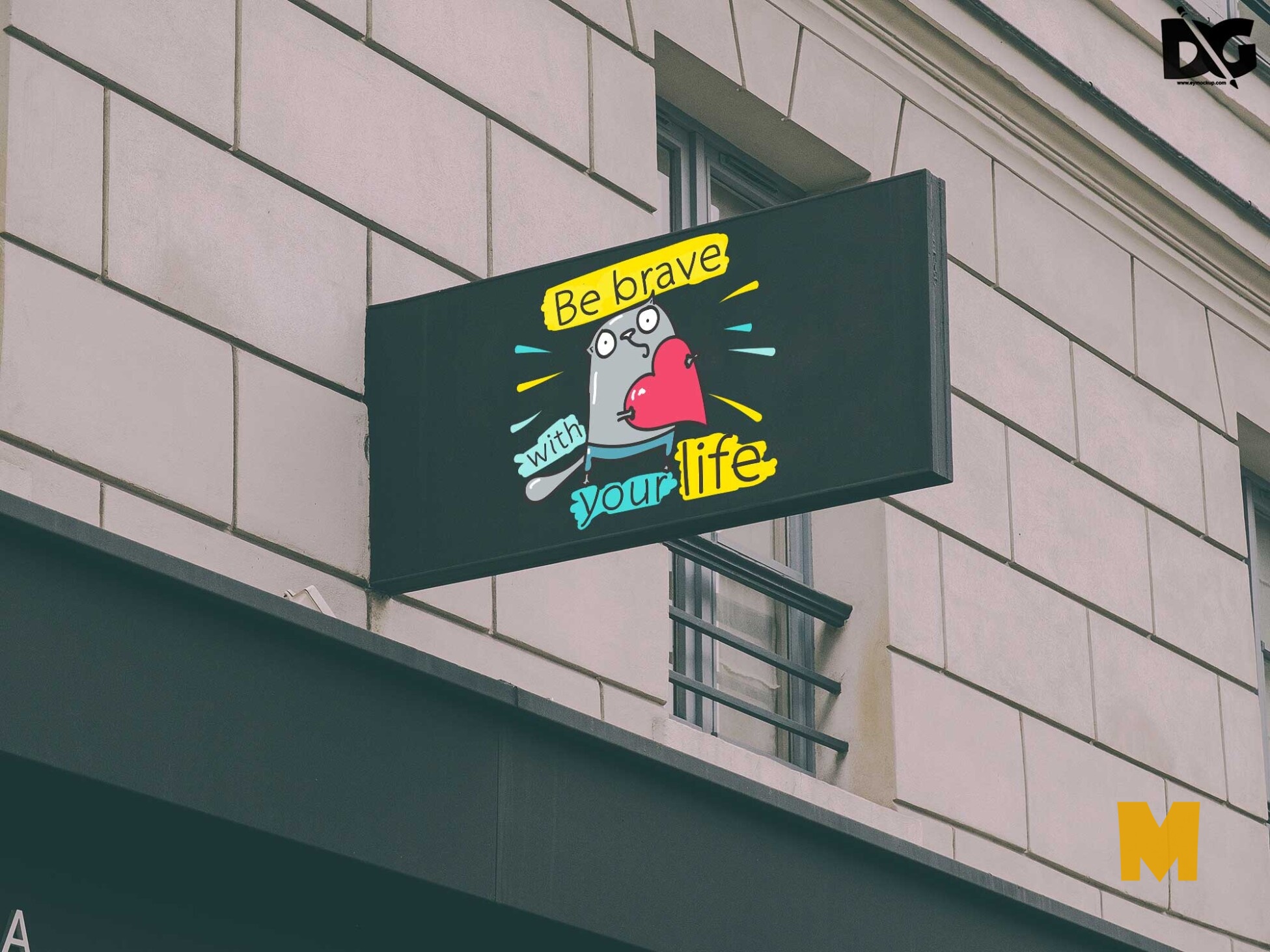 Free Cafe Shop Banner PSD Mockup