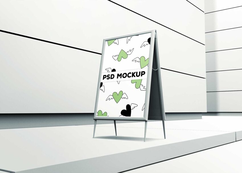 Free standing banner template psd