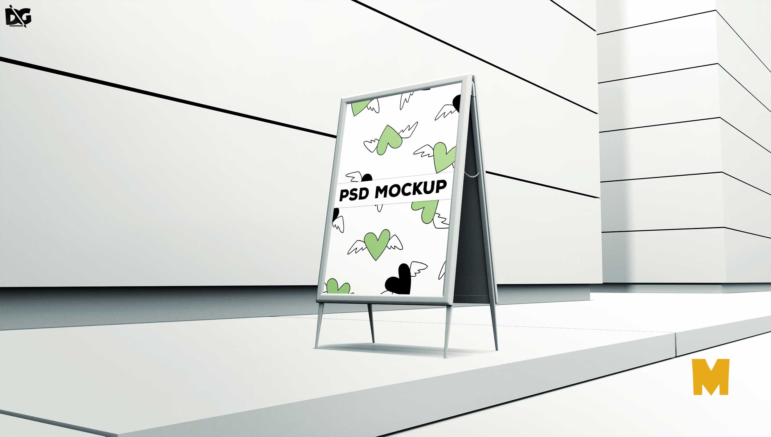 Free Premium Design Banner PSD Mockup