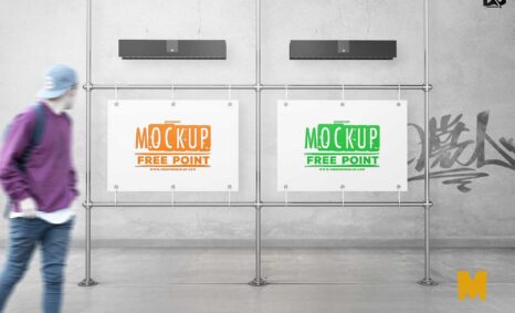 Free Bus Stand Mockup