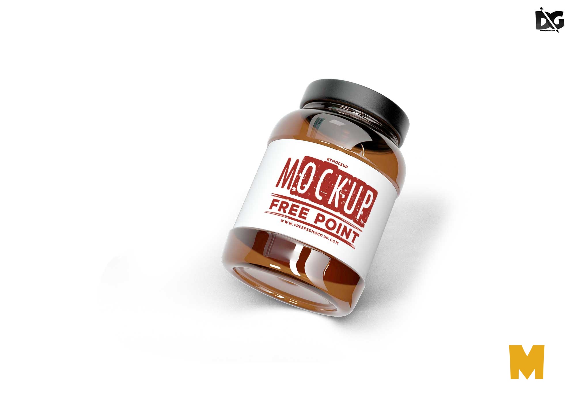 Free PSD Supplement Jar Mockup