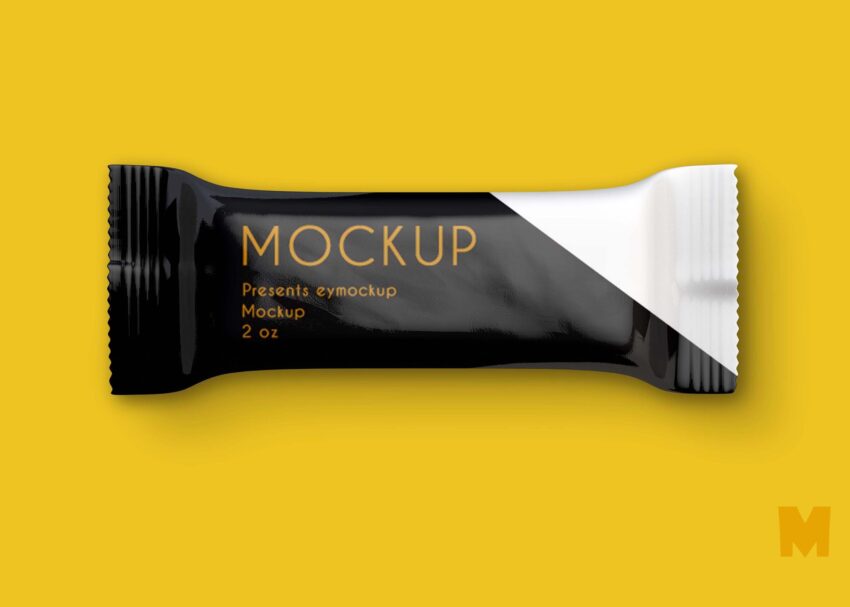 Black Snack Bar Mockup Branding Design