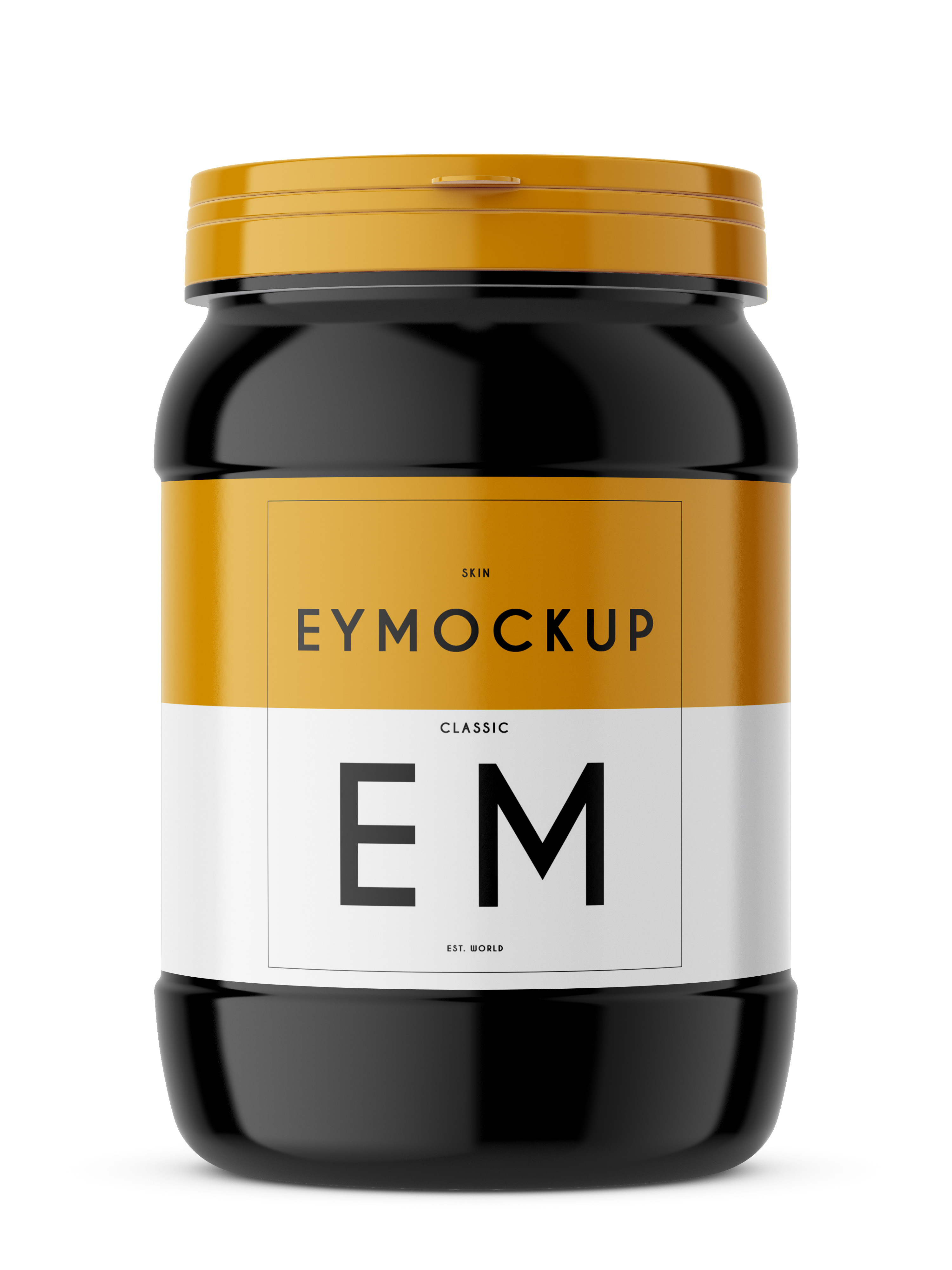 Premium Protein Jar Label Mockup