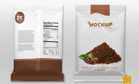 Free Coffee Big Pack Label Mockup
