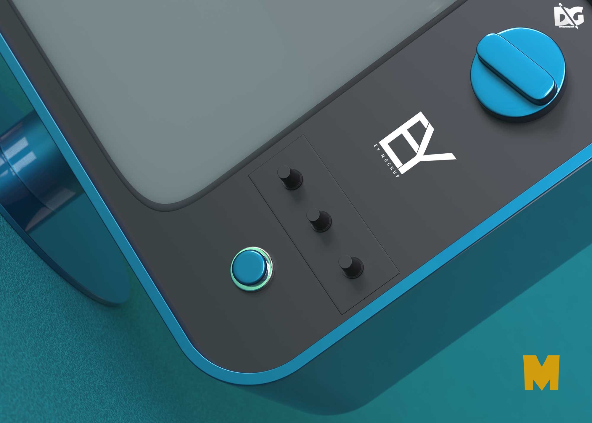 Download Free PSD Retro TV Company Logo Mockup