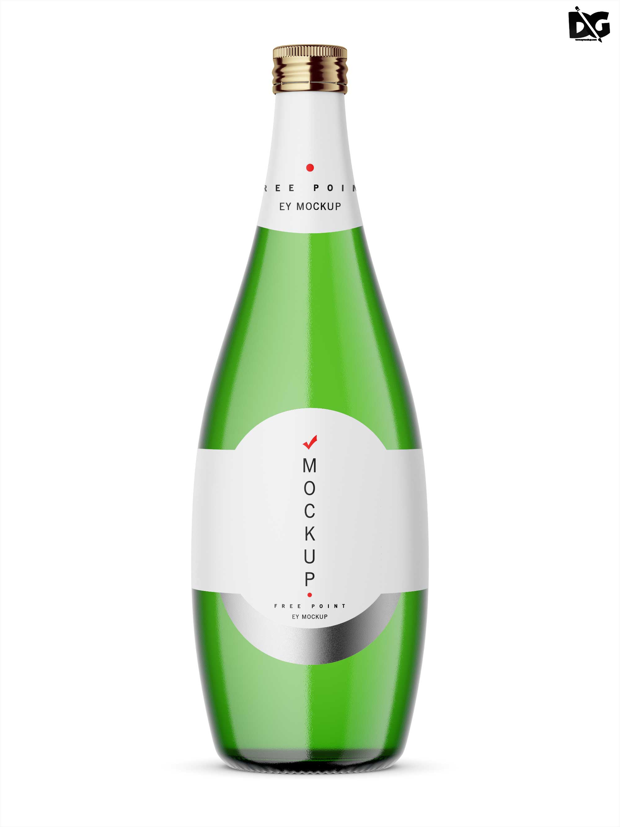 Free Transparent Bottle Label Mockup PSD Mockup | Free Mockup