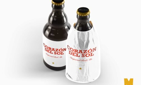 Free Beer Bottle Label Mockup