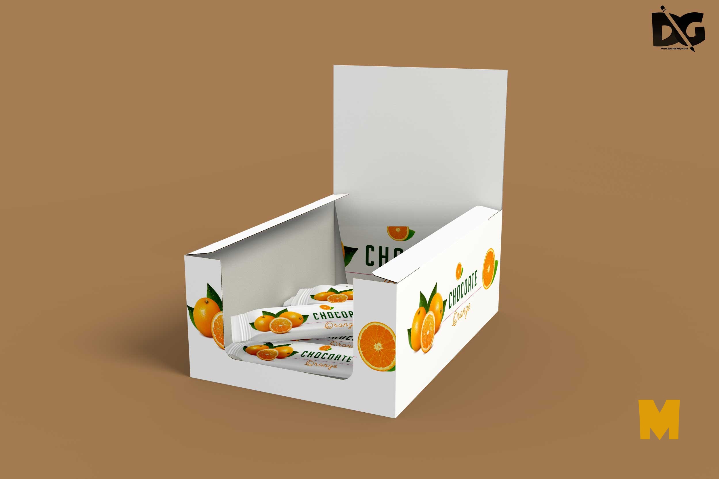 Download Free Free Chocolate Box Packaging Mockup PSD Mockup Template