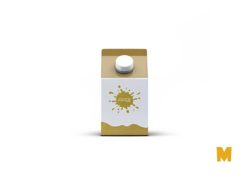 Free Small Milk Carton Packet Mockup