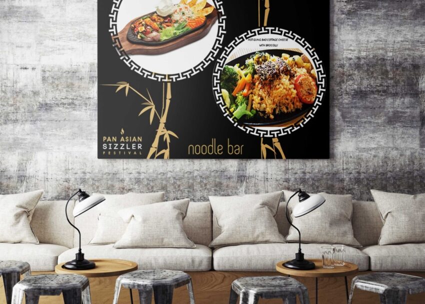 Free Download Cafe Wall Poster Mockup Free Cafe Wall Poser Mockup