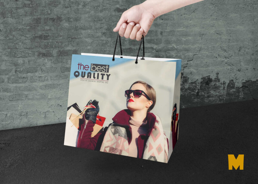 Hanging Shopping Bag Mockup