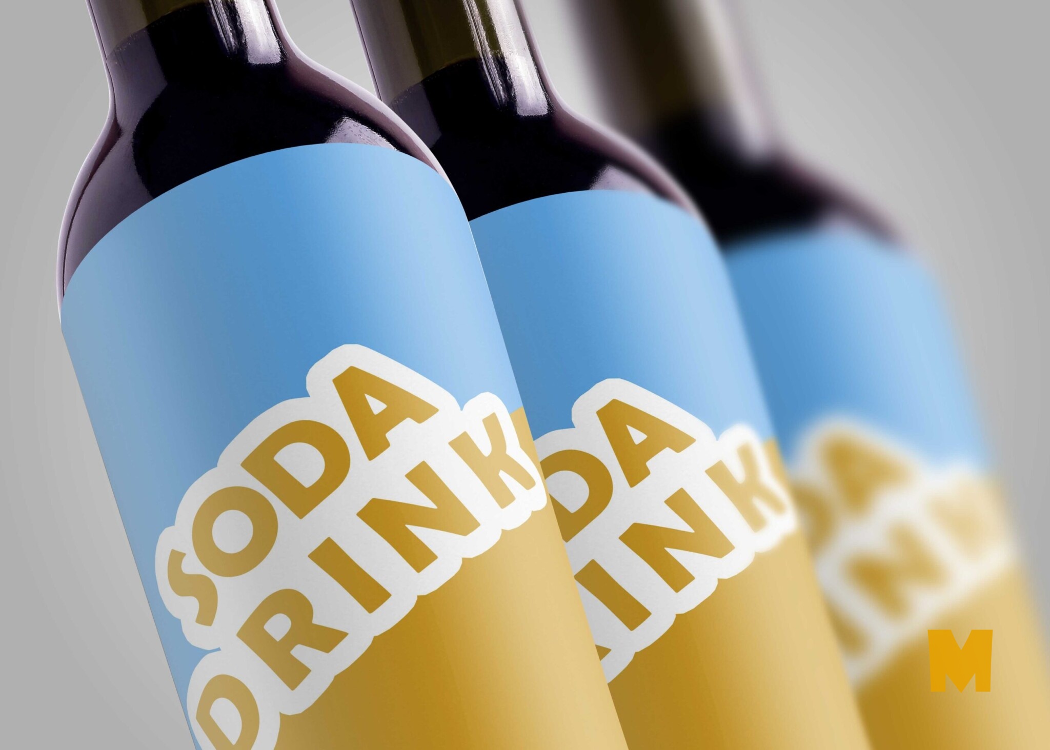 Free Branding Wine Bottle Mockup
