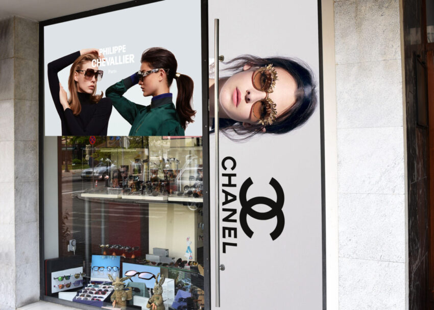 Storefront PSD Mockup Sunglasses Storefront PSD Mockup