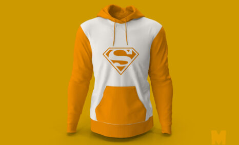 Free Superman Pullover Hoodie Jacket Design Mockup