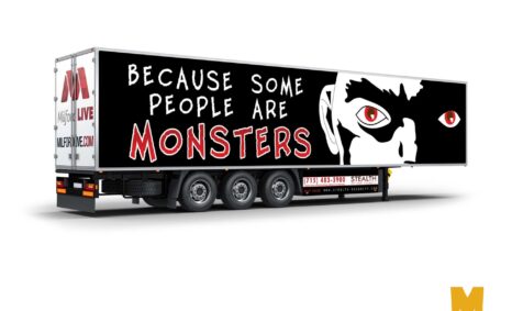 Free Truck Branding Banner PSD Mockup 2019