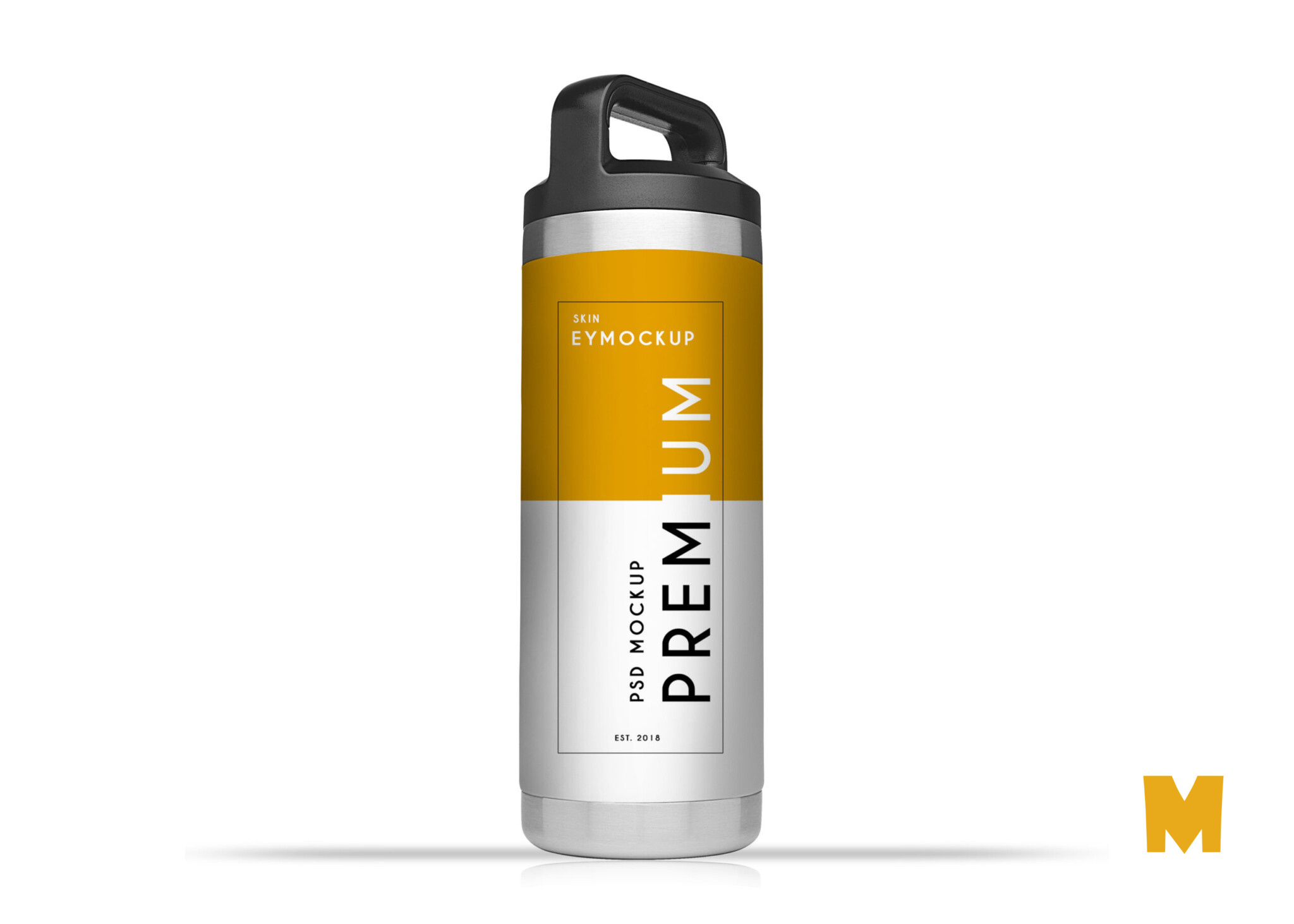 Gym Water Bottle Label Mockup PSD Mockup Free Mockup