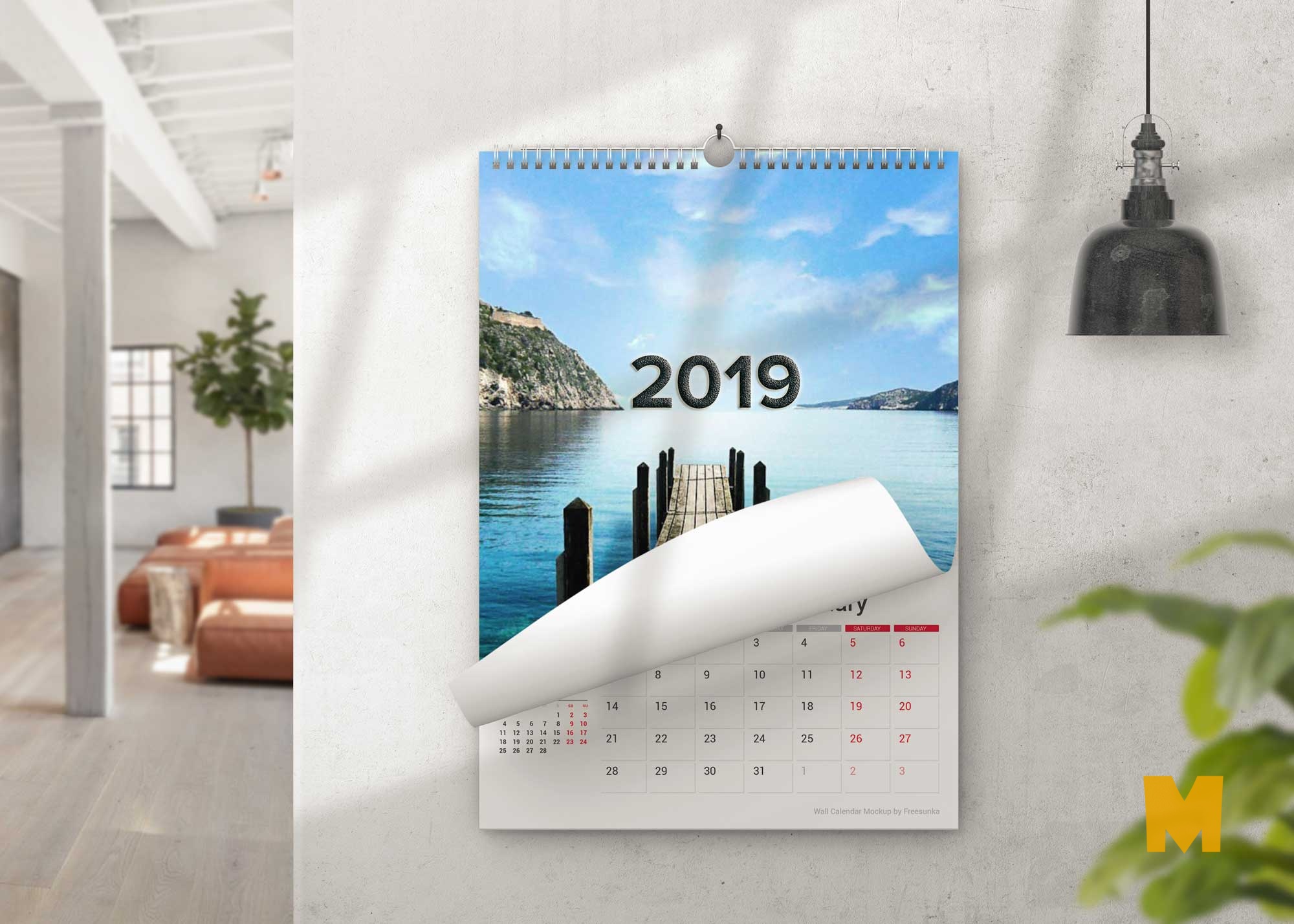 Wall Calendar Mockup