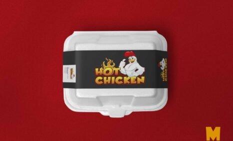 Free Butter Chicken Packaging Box Mockup