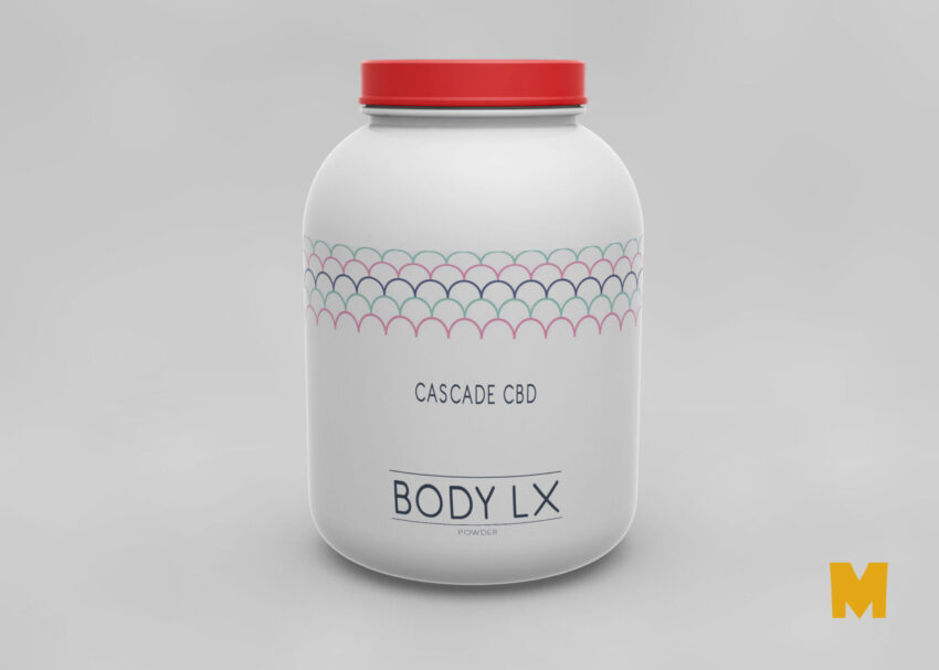 New Gym Supplements Bottle Label Mockup