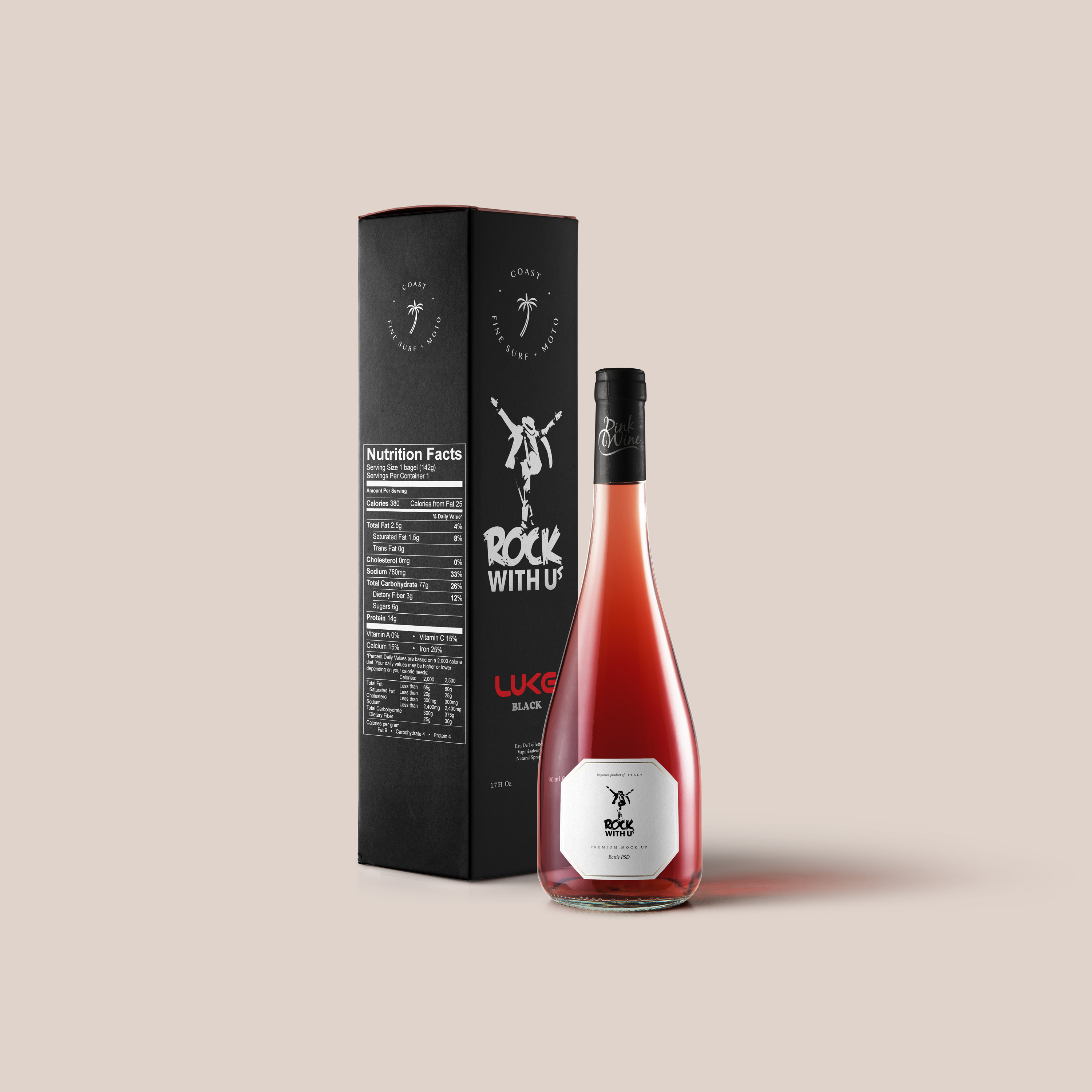 Download Free Burgundy Pink Bottle Mockups