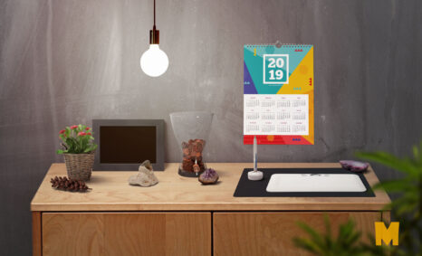 Free Calendar And Quote Design Mockup