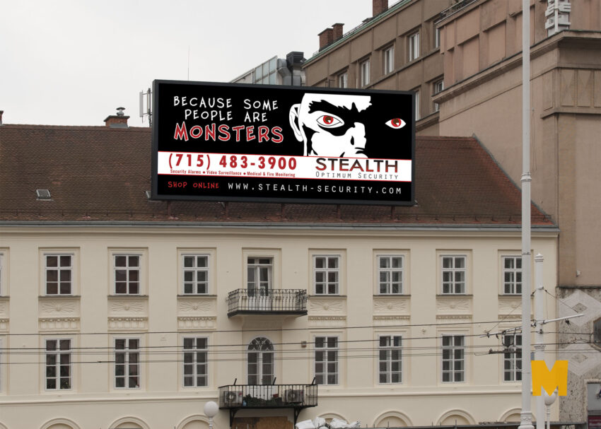Hostel Building Billboard Mockup Free Hostel Security Service Banner PSD Mockup