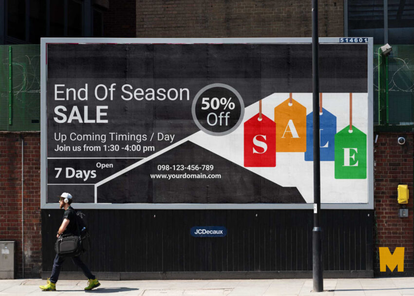 Free PSD Banner Billboard Mockup Free PSD Banner Billboard Mockup