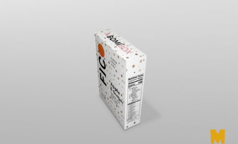 Free PSD Flat Rectangle Box Packaging Label Mockup
