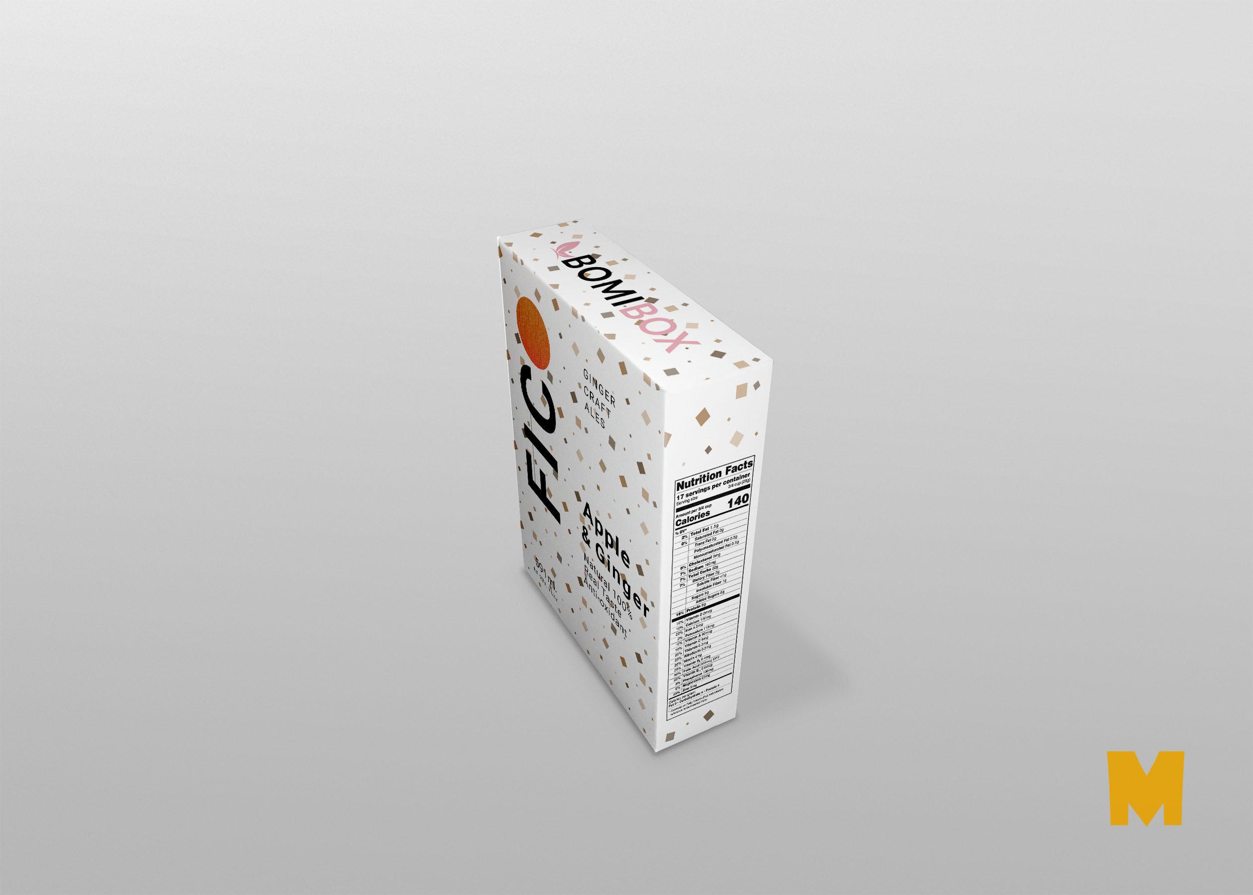 Free PSD Flat Rectangle Box Packaging Label Mockup