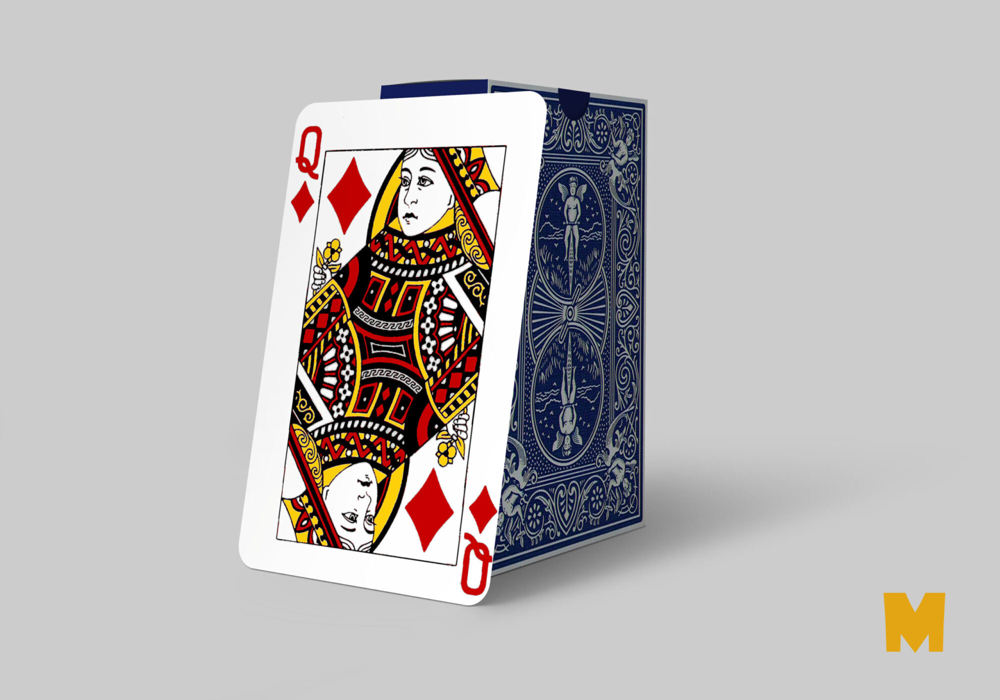 Free Playing Card Queen Card Design Mockup