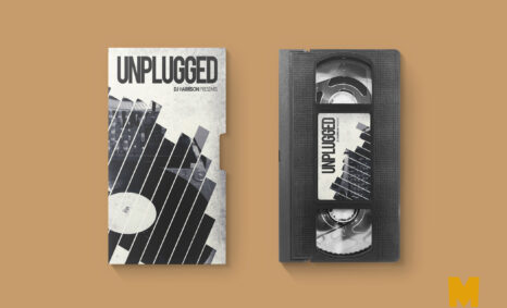 Free Video Casette Label Design With Cover Mockup
