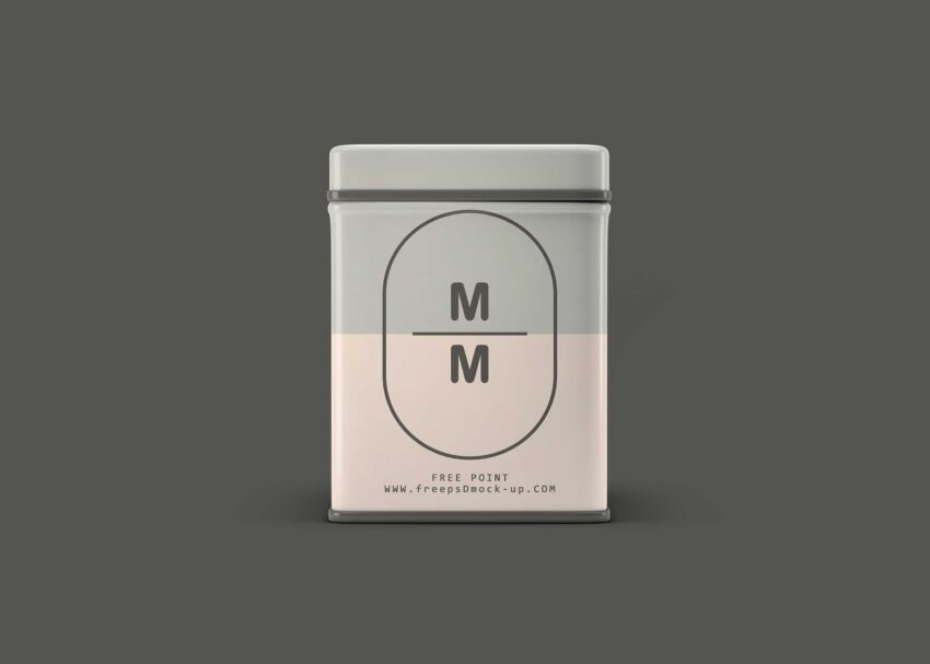 Download Square Tin Can MockUp