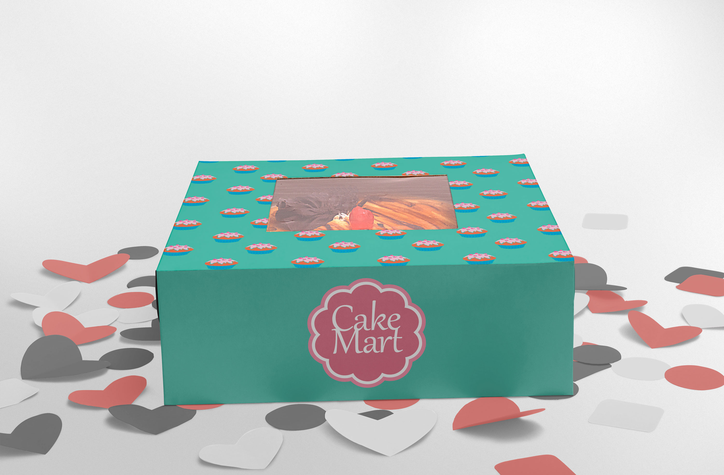Download Free Free Cake Packaging Box Mockup PSD Mockups.