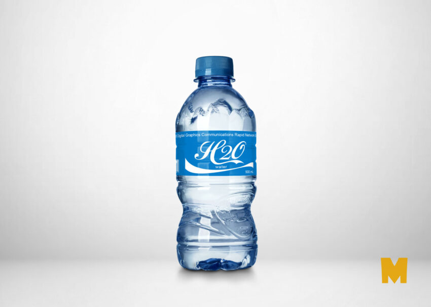 Free Download Small Water Bottle Label Mockup