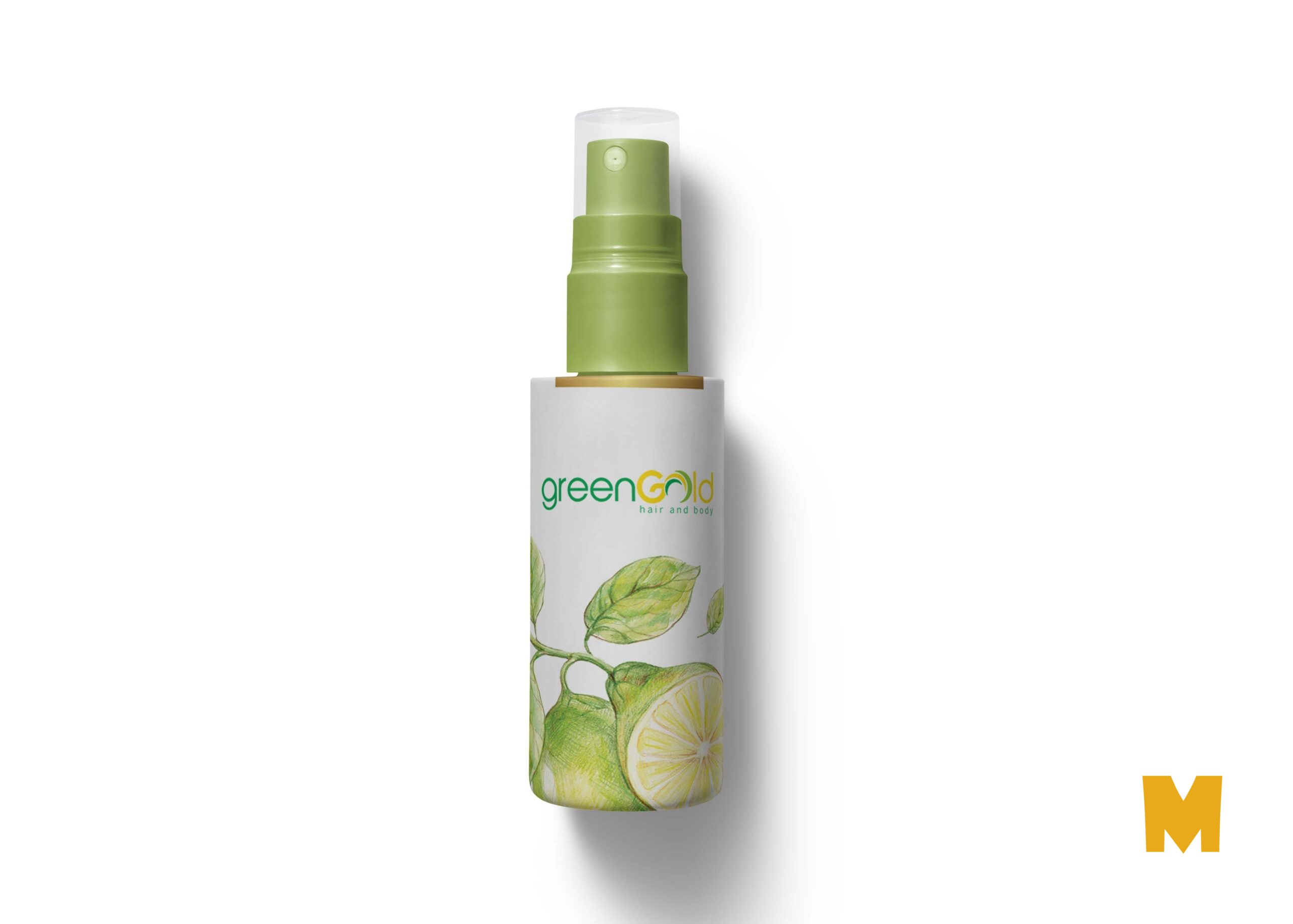 Hair Oil Spray Bottle Label Mockup