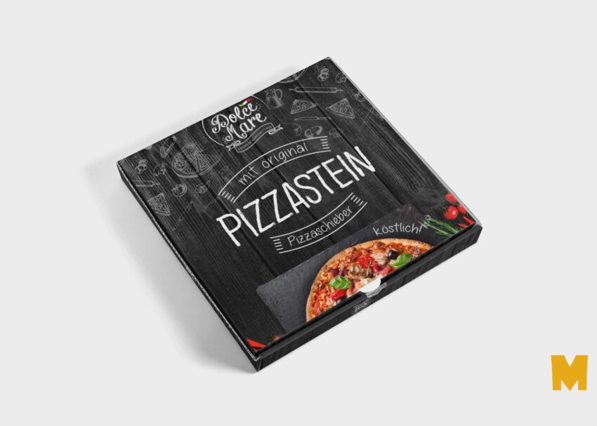 New Pizza Box Label Presentation Mockups