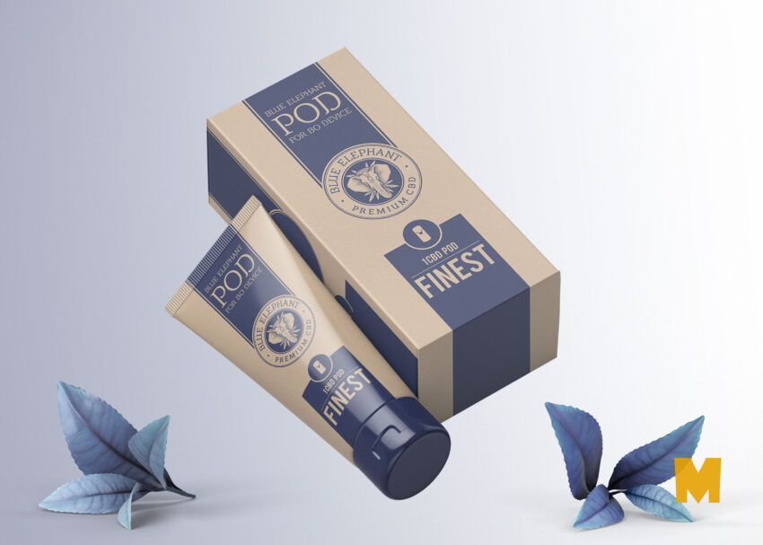 Body Cream Box Mockup