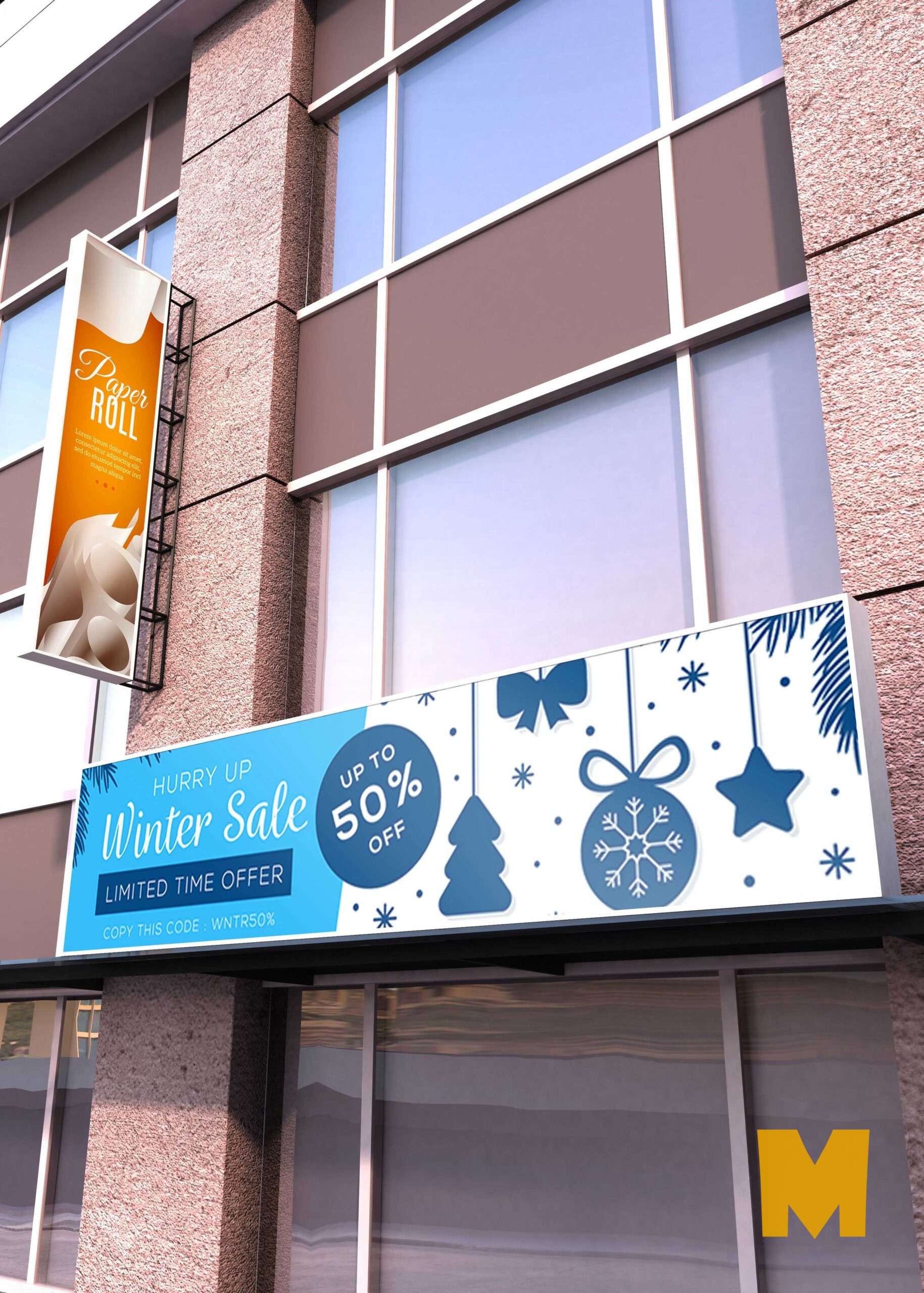 Download Free Department Store Banner Mockup Psd Mockup Free Mockup