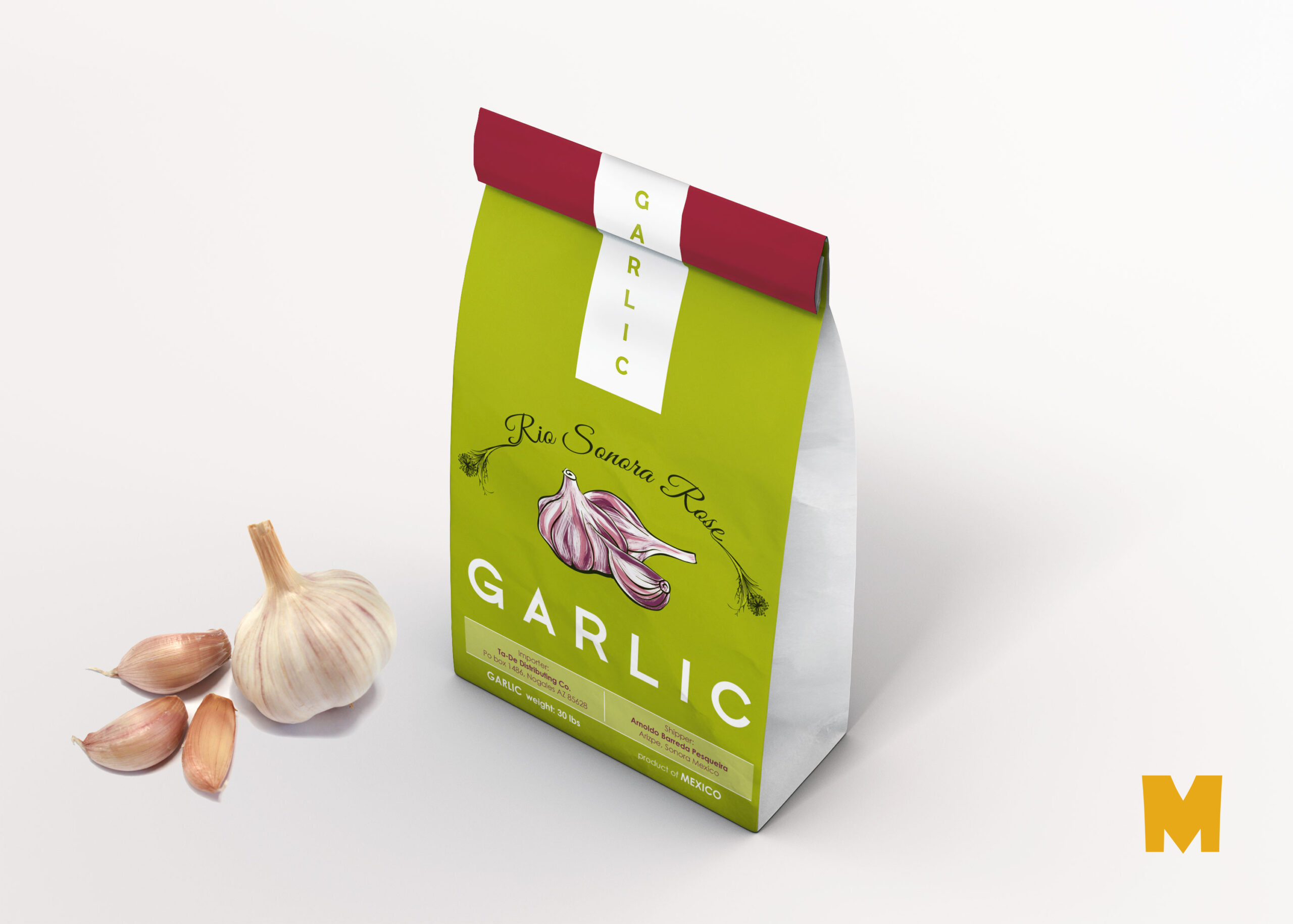 Free Garlic Pouch Mockup