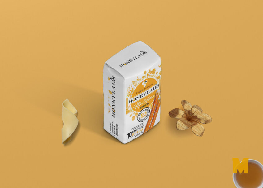 Free Honey Packaging Pouch Mock Up