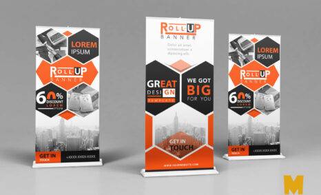 Free Stand Up Banner Mockup